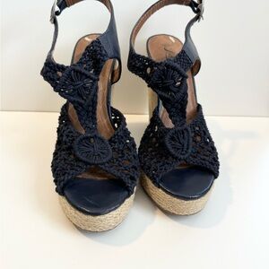 Lucky Brand Blue Espadrille Wedges